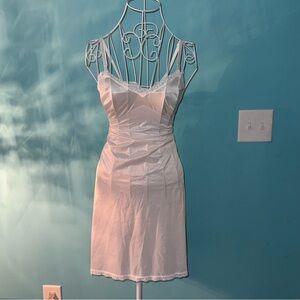 Vanity Fair White Lace Trim slip dress